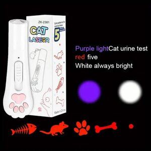 Interactive USB Rechargeable Cat Teaser Wand – Multi-Pattern Laser Light Toy